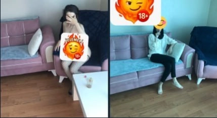 Türbanlı z kuşağı çift videolu