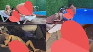 Bir önce farklı bir sarışın Türk kaşarı villasında çalkalayan Can